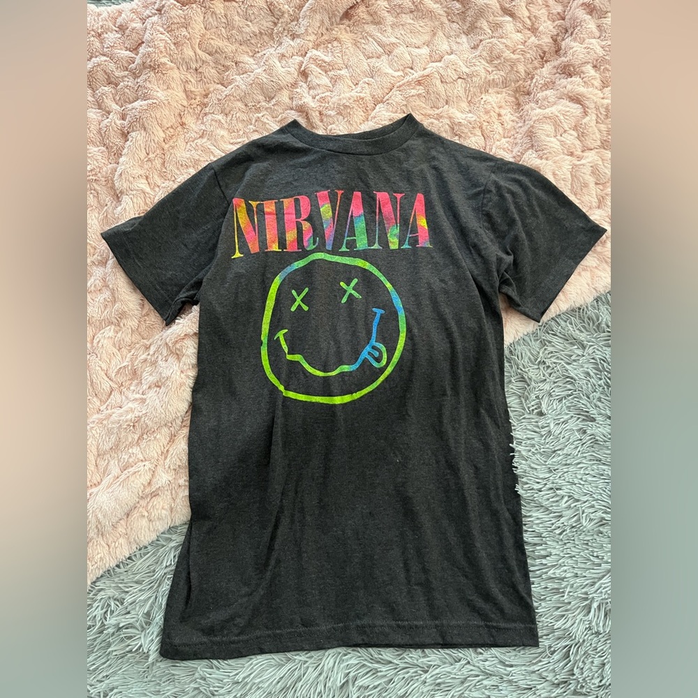 Nirvana band t shirt dark grey.